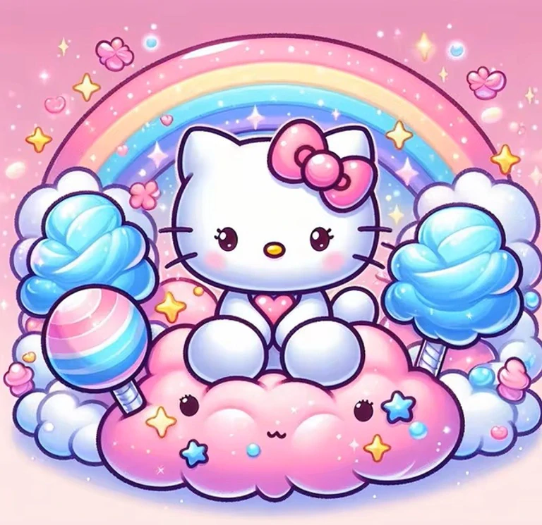 Diamantové malování - Hello Kitty