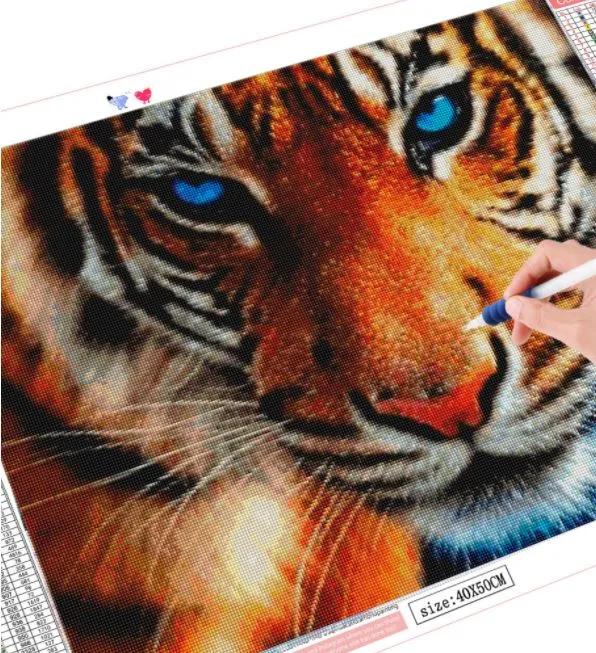 Diamantové malování/Huacan - Hnědý tygr