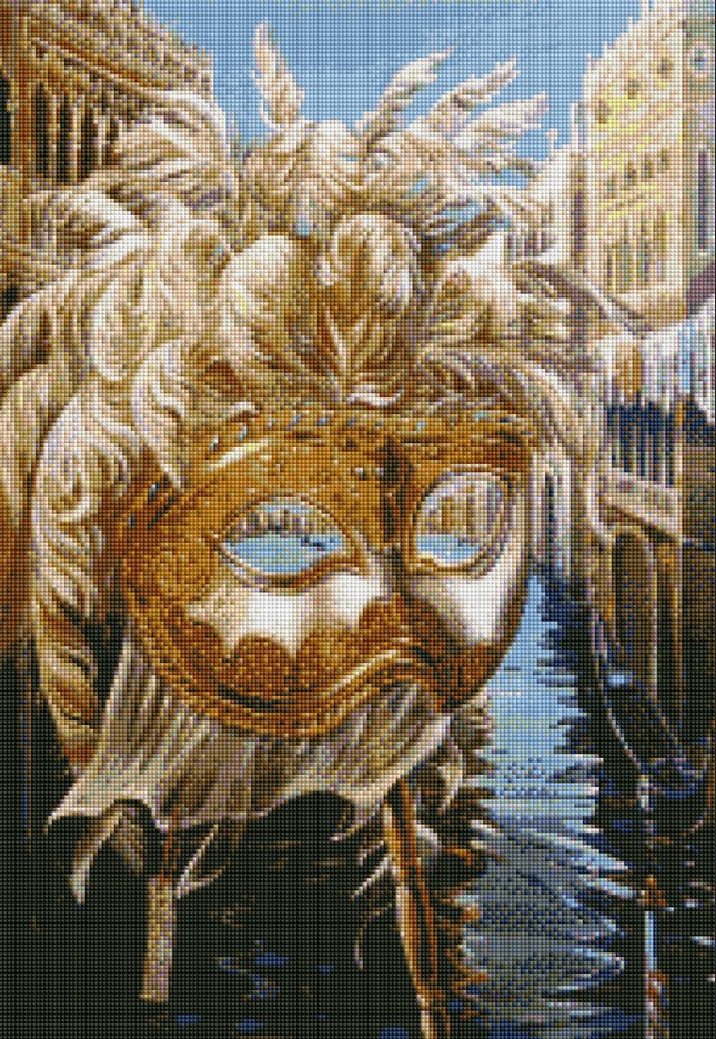 Diamantové malování - Karnevalová maska v Benátkách (50x70)