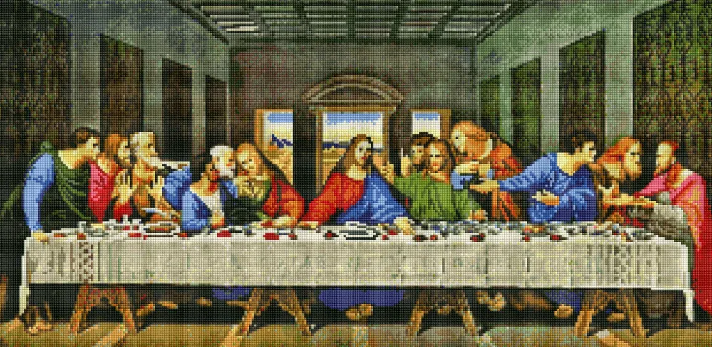Diamantové malování - Poslední večeře (85 x 45)