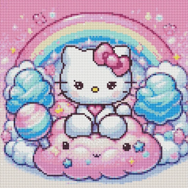 Diamantové malování - Hello Kitty
