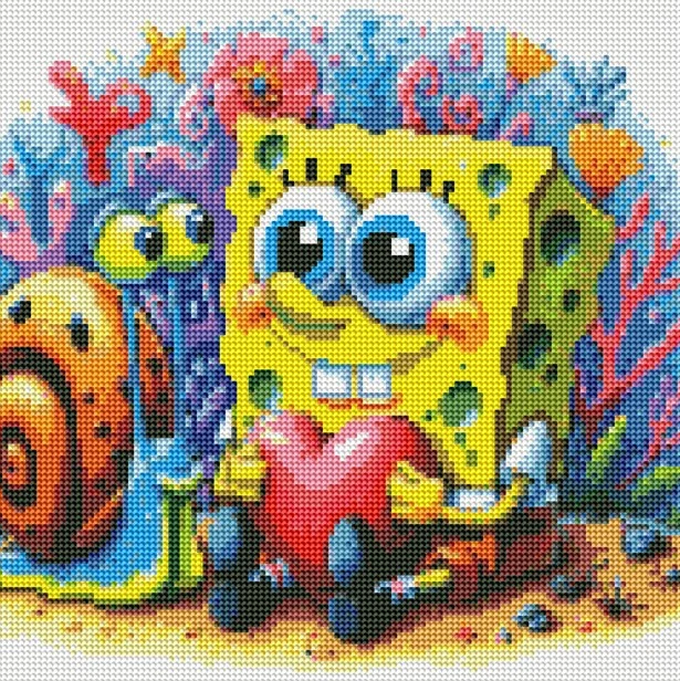 Diamantové malování - Spongebob