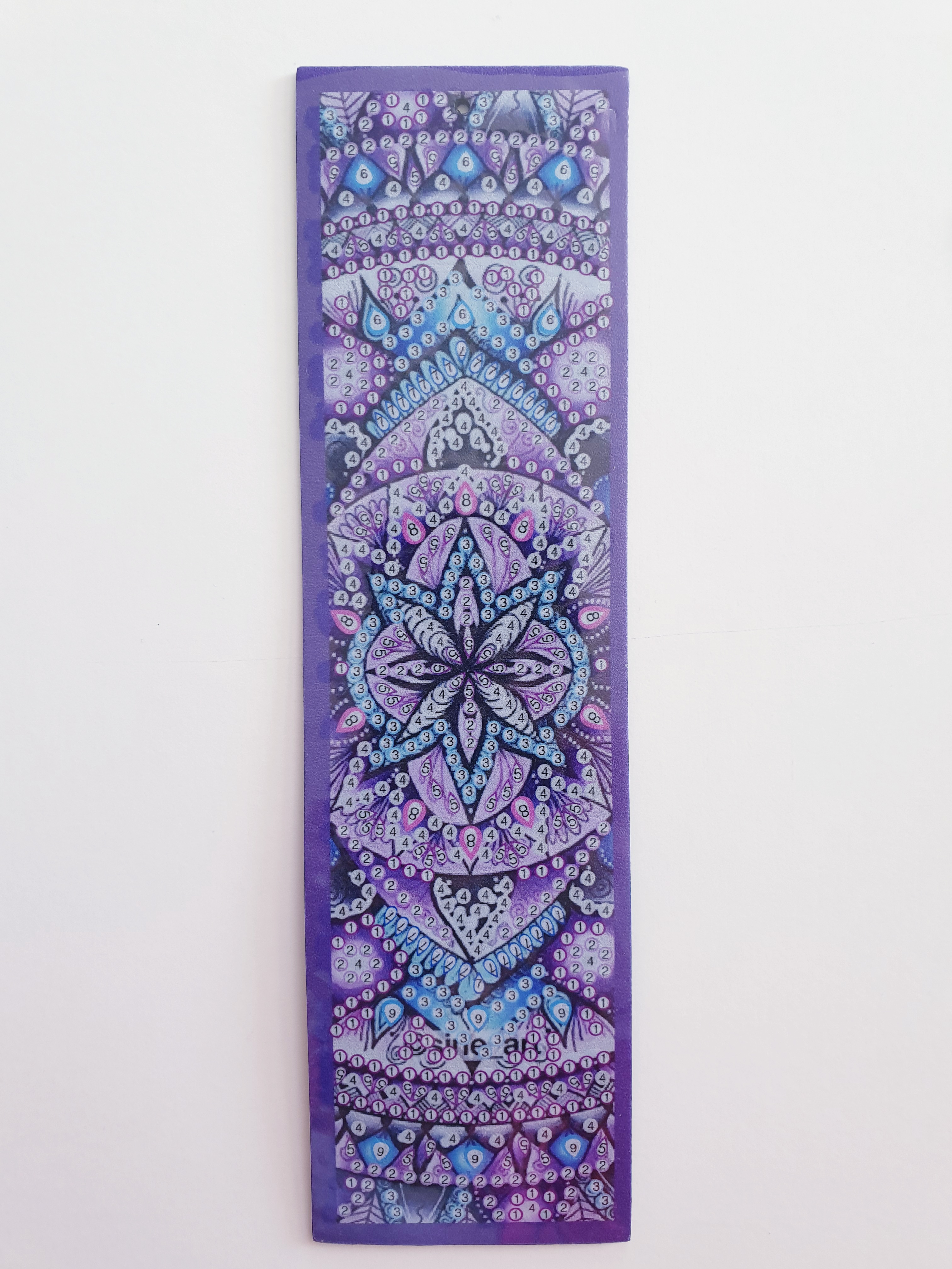 Diamantové malování - Záložka do knihy - Modrá mandala II