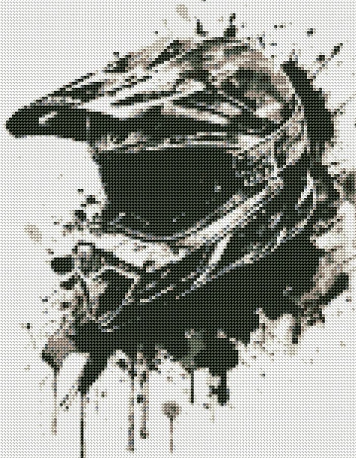 Diamantové malování - Motokrosová přilba