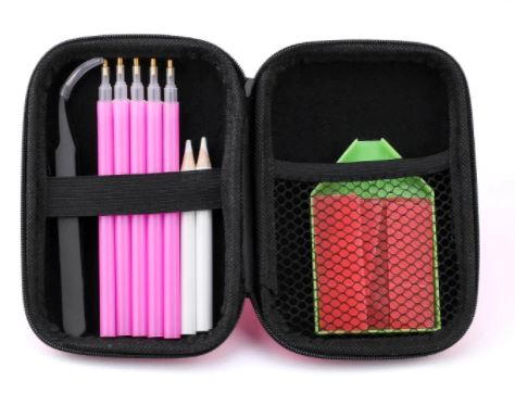 Pouzdro na pomůcky diamantového malování