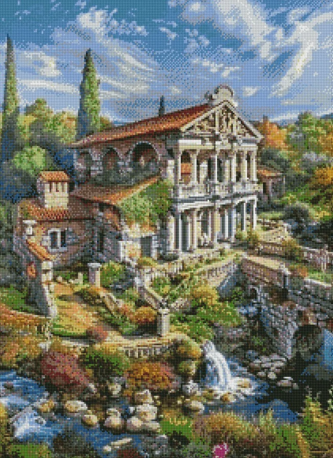 Diamantové malování - Sídlo v Provence (60x80)