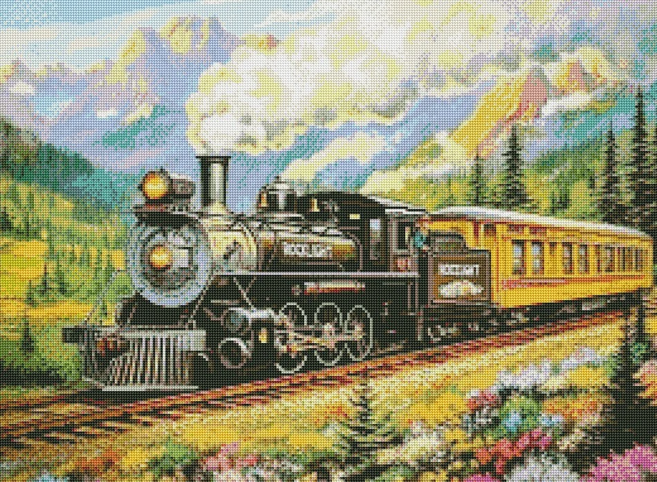 Diamantové malování - Parní vlak (60x80)