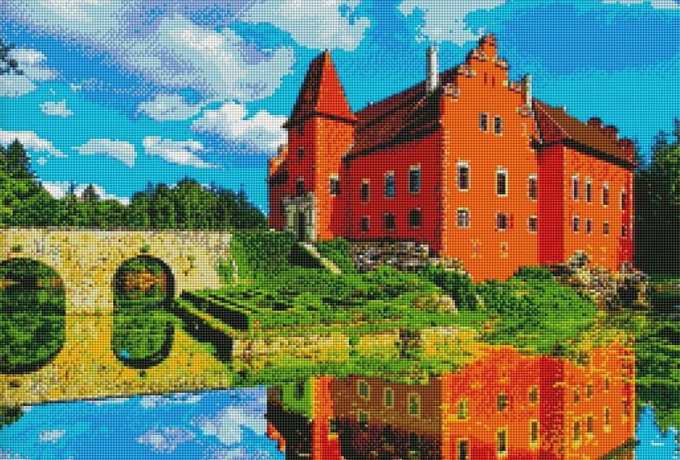 Diamantové malování - Zámek Červená Lhota (50x70)