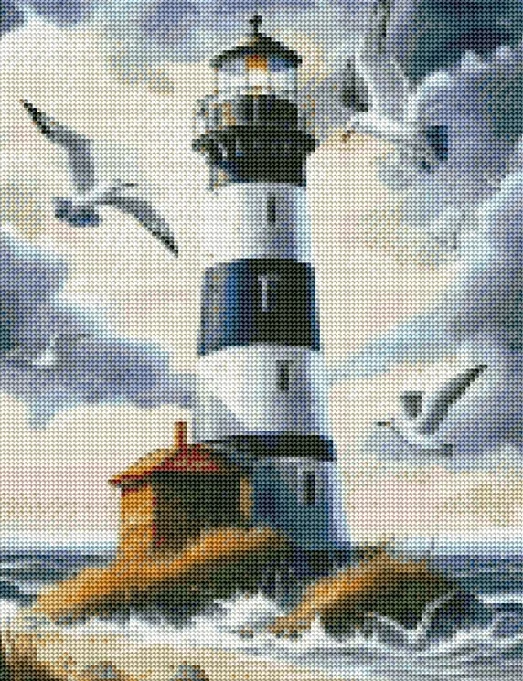 Diamantové malování - Maják (40x50)
