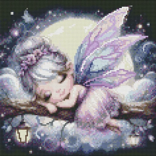 Diamantové malování - Spinkající víla