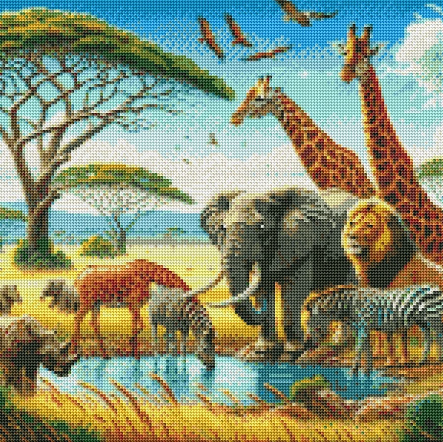 Diamantové malování - Safari (50 x 50)