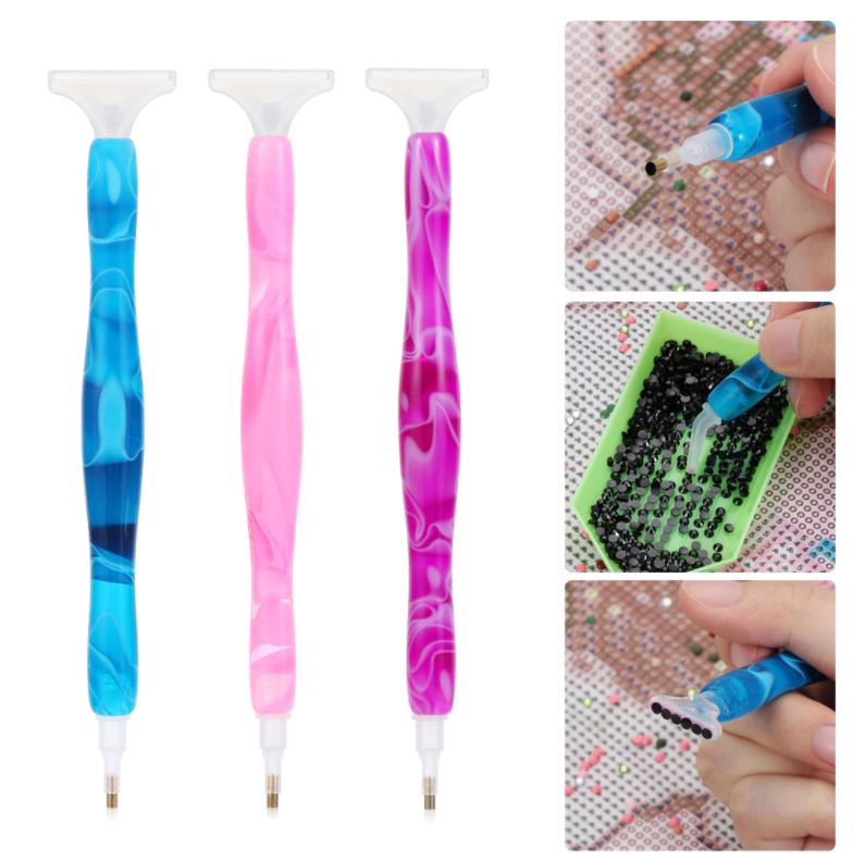 Diamond painting - Aplikační pero bílé - 5 nástavců