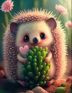 Diamantové malování - Ježeček