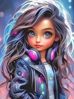 Diamantové malování/Huacan - Muzikantská kráska