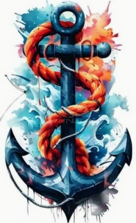 Diamantové malování - Kotva