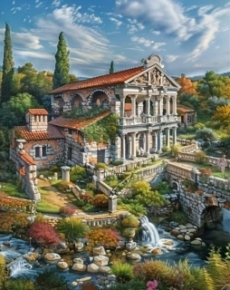 Diamantové malování - Sídlo v Provence (60x80)