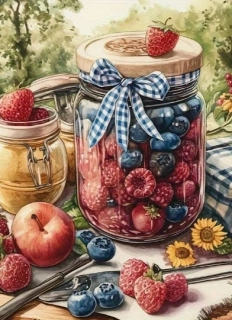Diamantové malování - Zavařování (40x50)