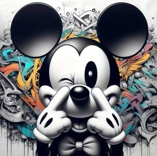 Diamantové malování - Mickey + perleťové kamínky