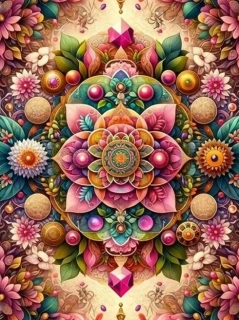 Diamantové malování/Huacan - Mandalový obraz