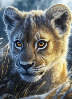 Diamantové malování - Lvíče (50x70)